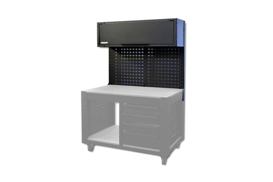 Workbench Upgrade Kit - Large Pegboard and Tip up Door Cabinet