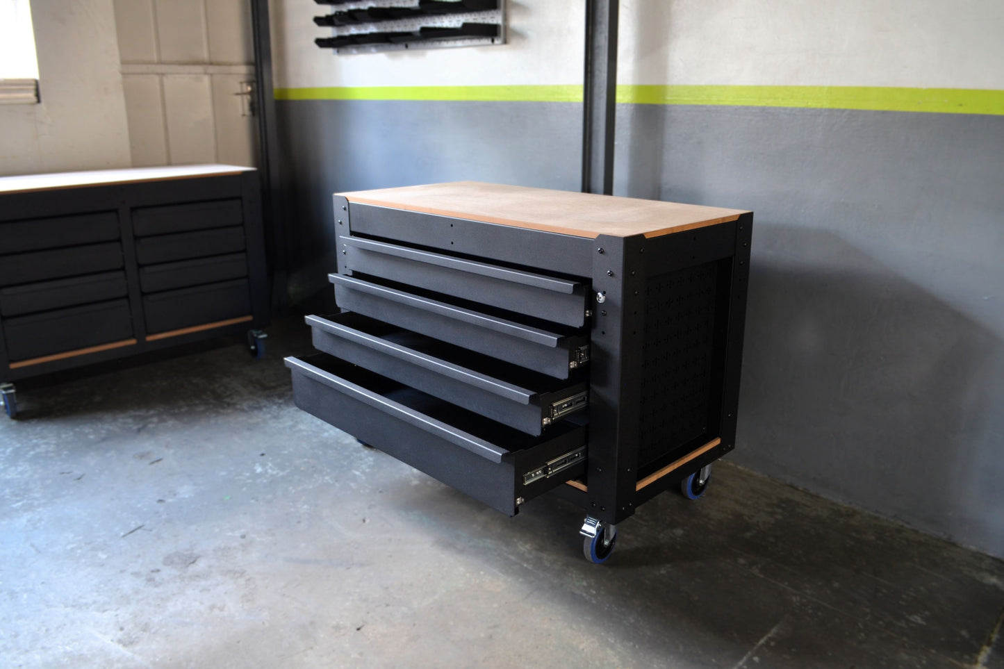 Steel Workbench (Assembled) with 4 Full Width Drawers