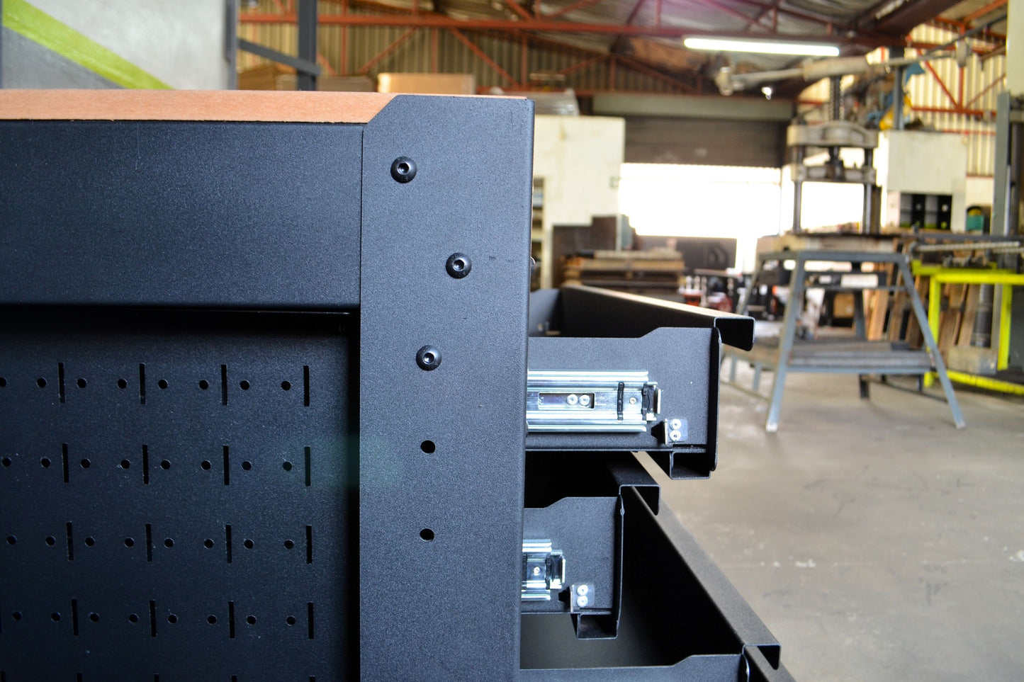 Steel Workbench (Assembled) with 4 Full Width Drawers