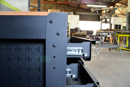 Steel Workbench (Assembled) with 4 Full Width Drawers