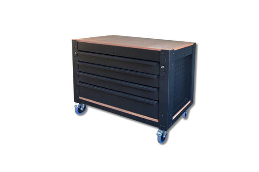 Steel Workbench (Assembled) with 4 Full Width Drawers